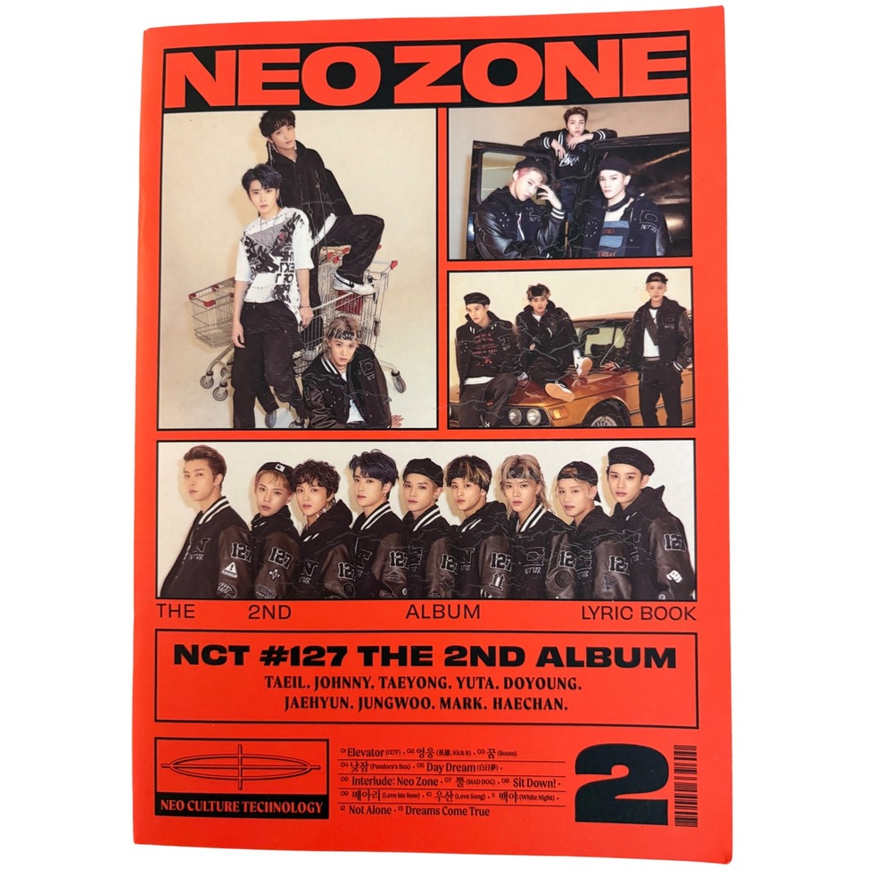 NCT 127 The 2nd Album Neo Zone Lyric Book and CD Red K-Pop SM Entertainment